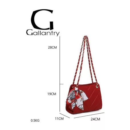 Parisbags női válltáska - C-0133-Piros 