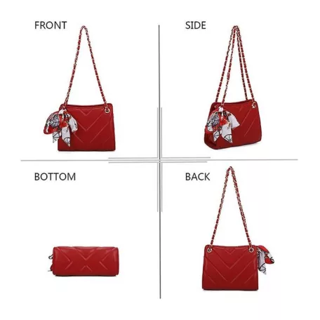 Parisbags női válltáska - C-0133-Piros 